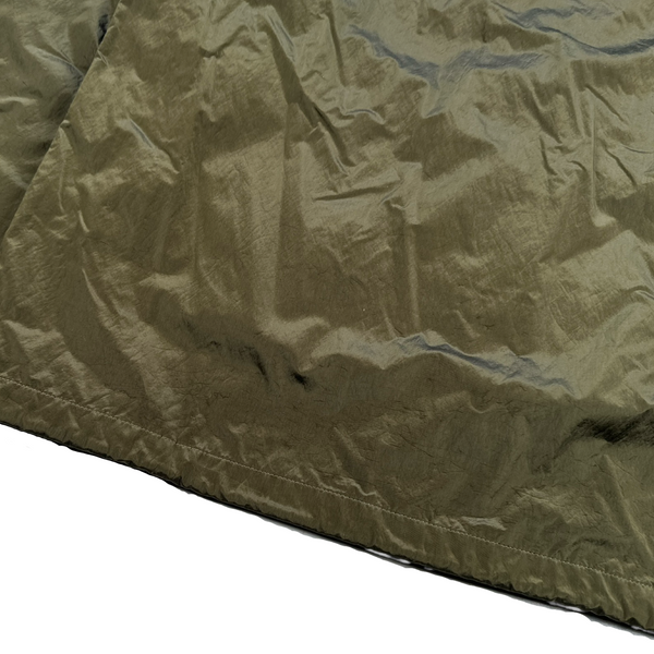 Stone Island 2004 Spellout Khaki Nylon Metal Velvet Lined Jacket - Medium