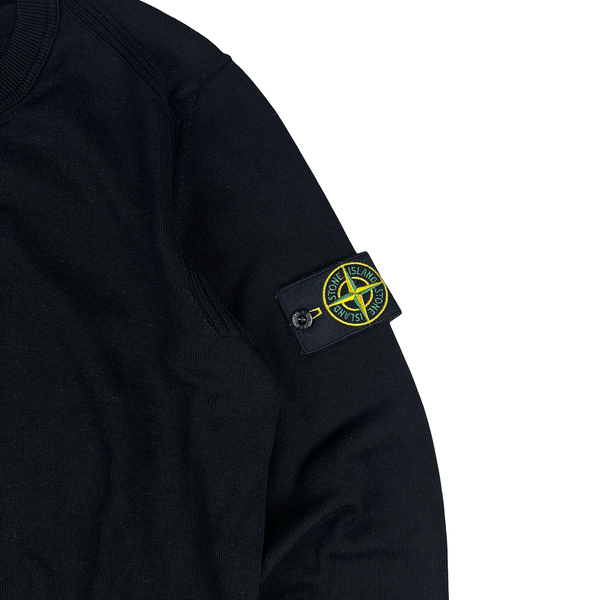 Stone Island 2020 Black Crewneck Knit Jumper - Small