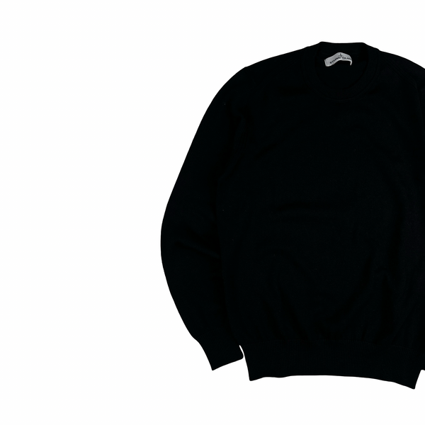 Stone Island 2020 Black Crewneck Knit Jumper - Small