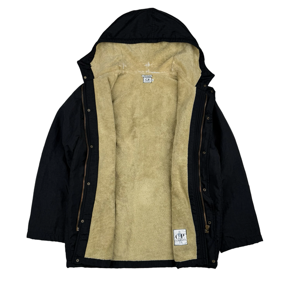 CP Company 1995 Thick Nylon Vintage Fleece Lined Hooded Jacket - Small (46)