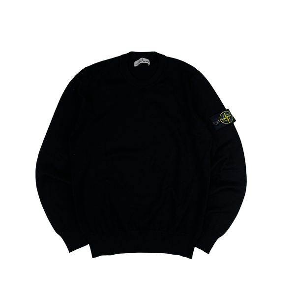 Stone Island 2020 Black Crewneck Knit Jumper - Small