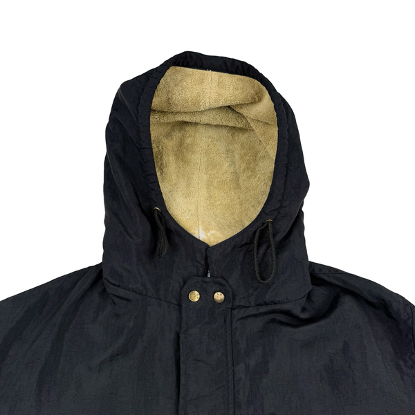 CP Company 1995 Thick Nylon Vintage Fleece Lined Hooded Jacket - Small (46)