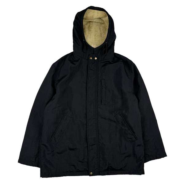 CP Company 1995 Thick Nylon Vintage Fleece Lined Hooded Jacket - Small (46)