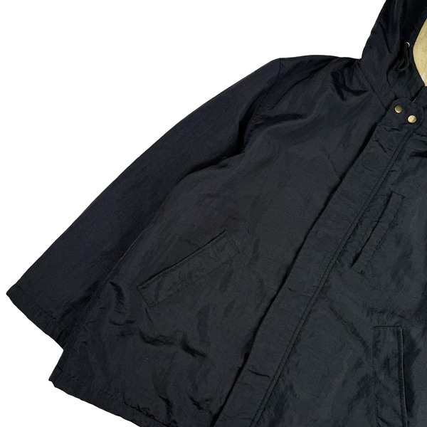 CP Company 1995 Thick Nylon Vintage Fleece Lined Hooded Jacket - Small (46)