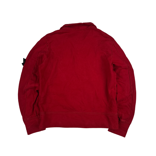 Stone Island 2008 Red Quarter Zip Jumper - Medium