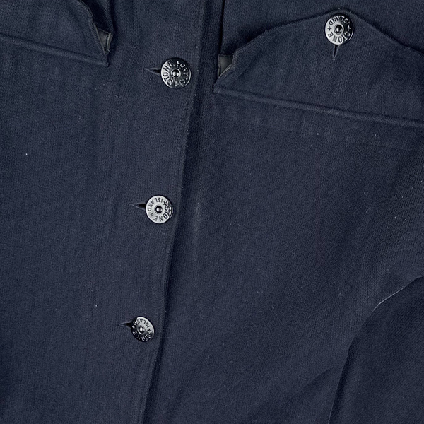 Stone Island 1998 Navy Vintage Wool Buttoned Jacket - Large