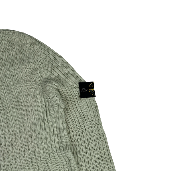 Stone Island 2003 Pale Green Cotton Knitted Jumper -XL
