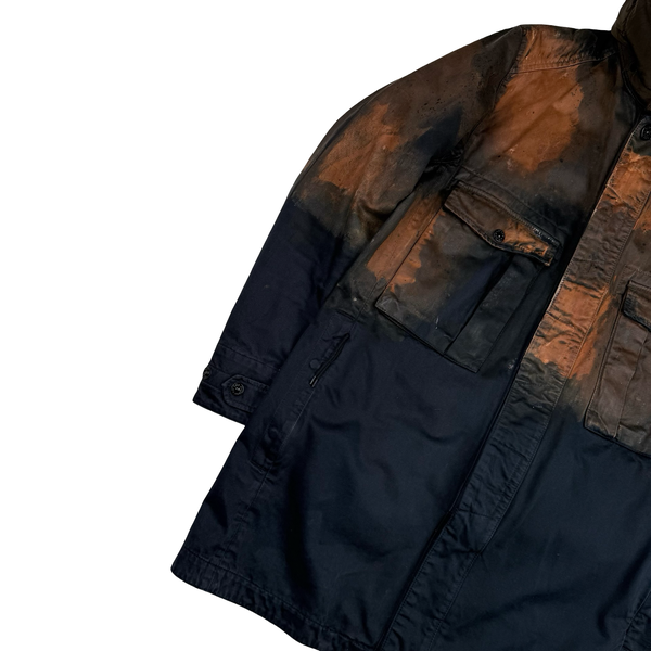 Stone Island 2014 Raso Hand Painted Tortoise Shell Camo Hooded Jacket - Small