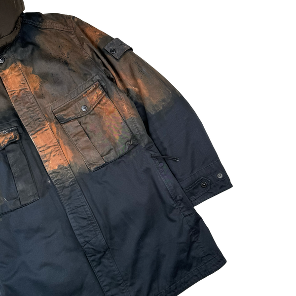 Stone Island 2014 Raso Hand Painted Tortoise Shell Camo Hooded Jacket - Small
