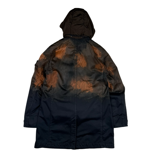 Stone Island 2014 Raso Hand Painted Tortoise Shell Camo Hooded Jacket - Small
