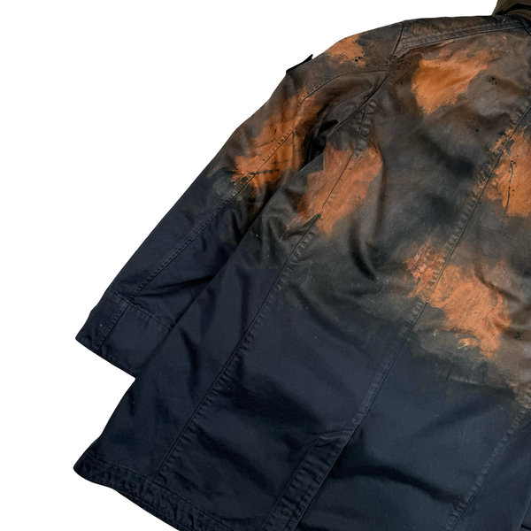 Stone Island 2014 Raso Hand Painted Tortoise Shell Camo Hooded Jacket - Small