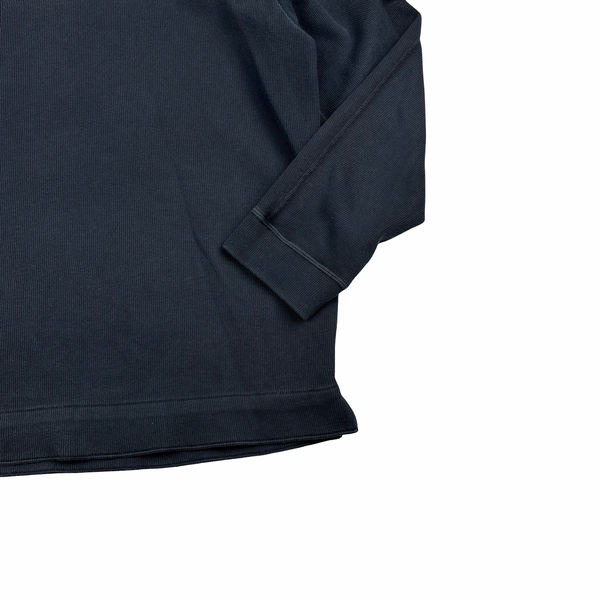 Stone Island Vintage 1999 Navy Cotton Blend Mock Neck Jumper - XXL