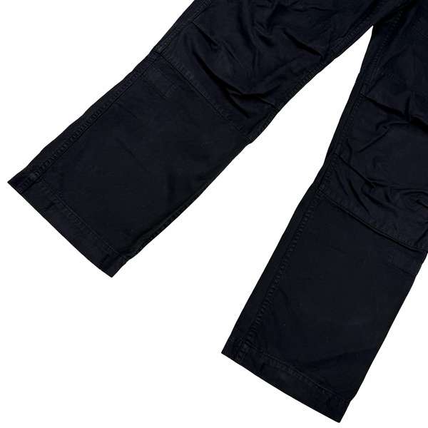 Stone Island 2010 Black Loose Cotton Canvas Cargo Trousers - 50 (Large)