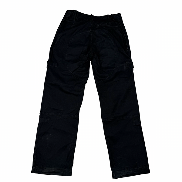 Stone Island 2010 Black Loose Cotton Canvas Cargo Trousers - 50 (Large)