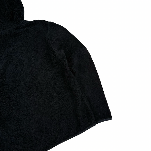 Stone Island 2017 Black Teddy Fleece Shadow Project Hoodie - Small