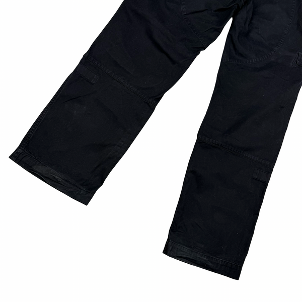 Stone Island 2010 Black Loose Cotton Canvas Cargo Trousers - 50 (Large)