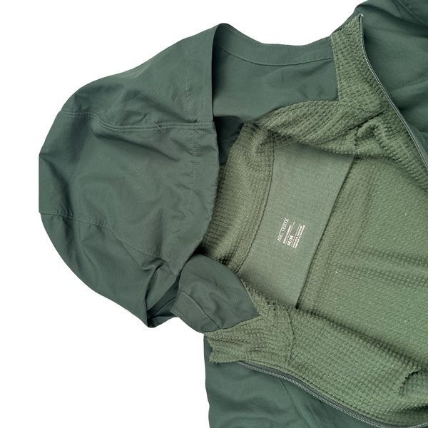 Arcteryx Forest Green Quarter Zip Stretch Hoodie - Medium