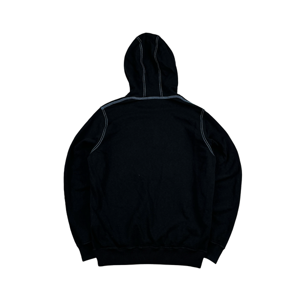 Stone Island Contrast Stitch Cotton Pullover Compass Hoodie - Large