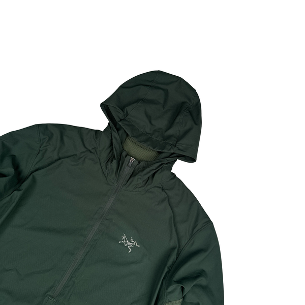 Arcteryx Forest Green Quarter Zip Stretch Hoodie - Medium