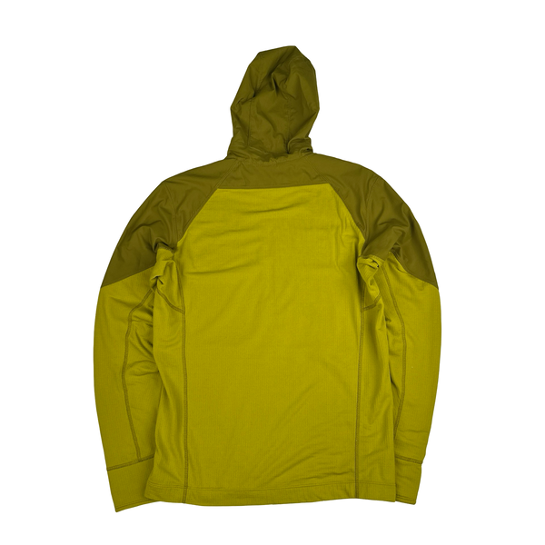 Arcteryx Green/Yellow Quarter Zip Stretch Hoodie - Medium