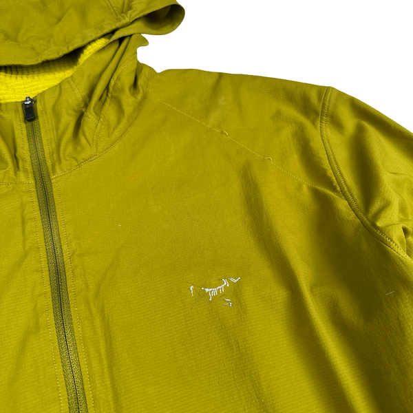 Arcteryx Green/Yellow Quarter Zip Stretch Hoodie - Medium