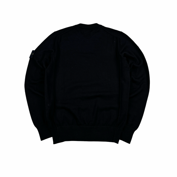Stone Island 2020 Black Crewneck Knit Jumper - Small