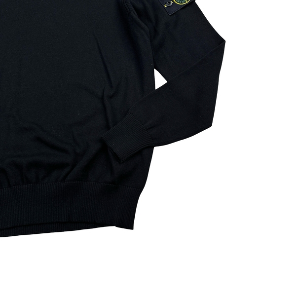 Stone Island 2020 Black Crewneck Knit Jumper - Small
