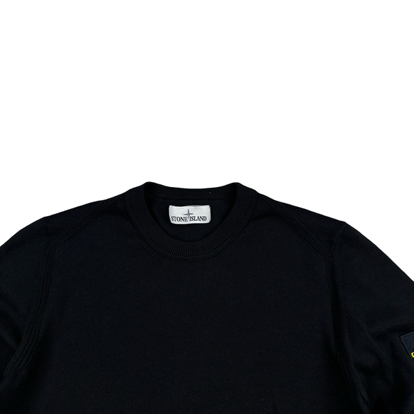 Stone Island 2020 Black Crewneck Knit Jumper - Small