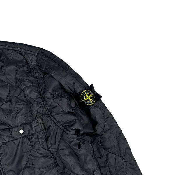 Stone Island Vintage 2001 Black Quilted Nylon Field Jacket - XL