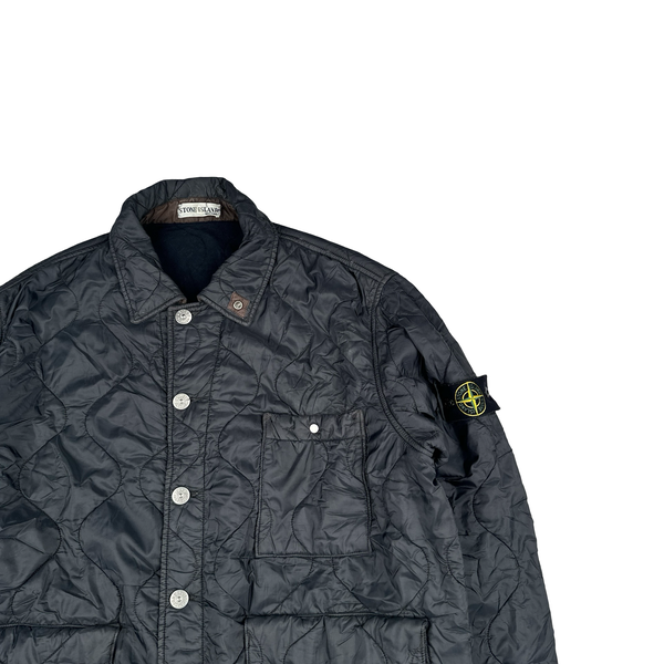 Stone Island Vintage 2001 Black Quilted Nylon Field Jacket - XL