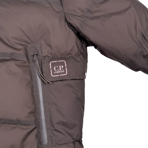 CP Company Metropolis Series Brown Pertex Down Filled Puffer Jacket - Small