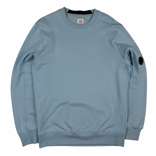 CP Company Baby Blue Cotton Lens Viewer Crewneck - Medium