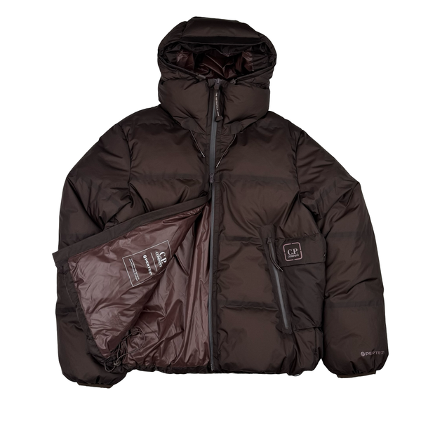 CP Company Metropolis Series Brown Pertex Down Filled Puffer Jacket - Small