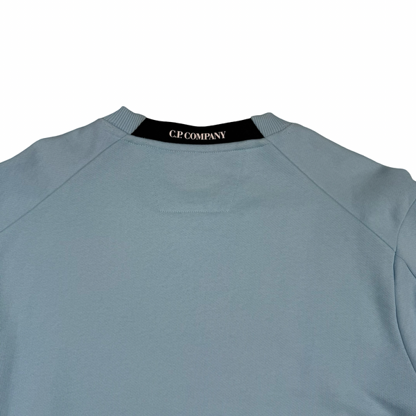 CP Company Baby Blue Cotton Lens Viewer Crewneck - Medium