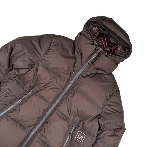 CP Company Metropolis Series Brown Pertex Down Filled Puffer Jacket - Small