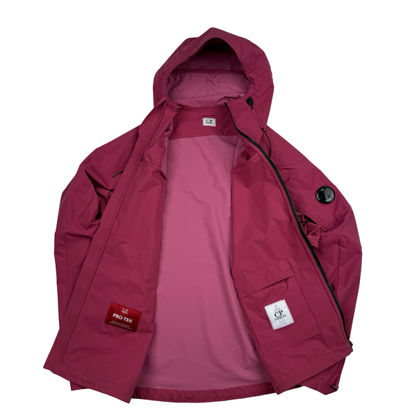 CP Company Fuchsia Pro Tek Hooded Zip up Jacket - Medium (48)
