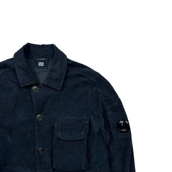 CP Company Navy Corduroy Multipocket Jacket - Small