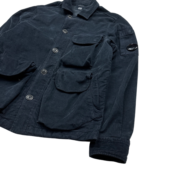 CP Company Navy Corduroy Multipocket Jacket - Small