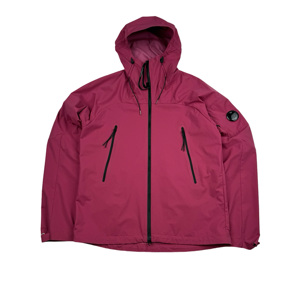 CP Company Fuchsia Pro Tek Hooded Zip up Jacket - Medium (48)