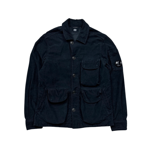 CP Company Navy Corduroy Multipocket Jacket - Small