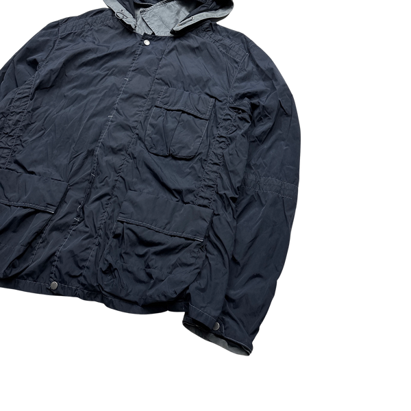 CP Company 2009 Navy Multipocket Nylon Goggle Jacket - 3XL
