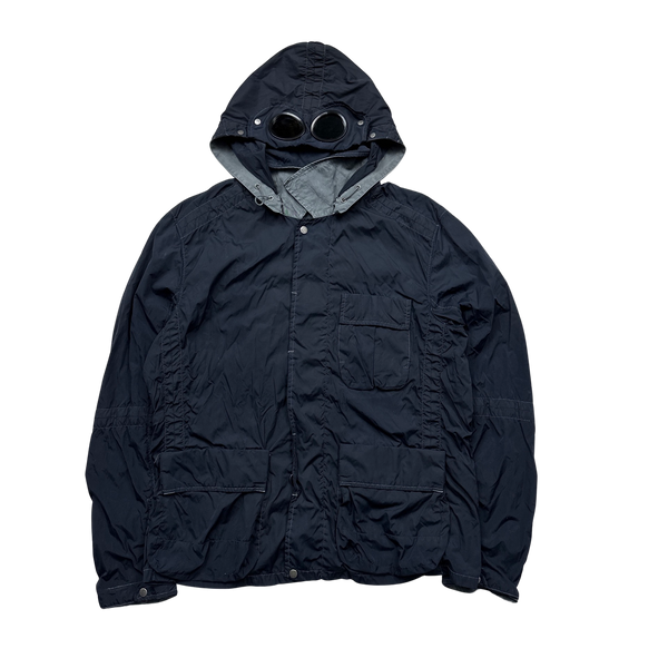 CP Company 2009 Navy Multipocket Nylon Goggle Jacket - 3XL