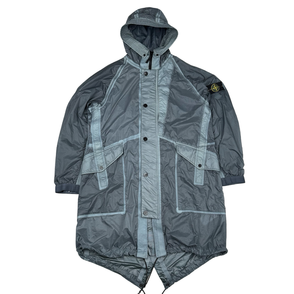 Stone Island 2015 Hyperlight Blue Fishtail Parka Jacket - XL