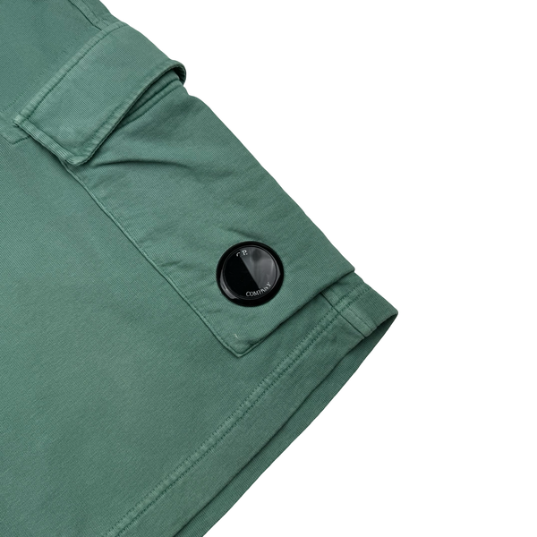 CP Company Green Cotton Lens Viewer Shorts - XL