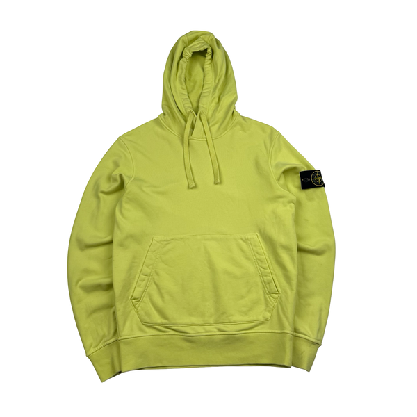 Stone Island 2022 Yellow Pullover Hoodie - Small