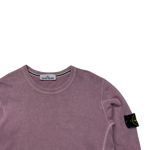 Stone Island 2017 Pink Cotton Sweatshirt - Small
