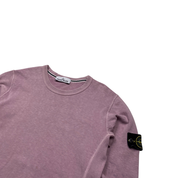 Stone Island 2017 Pink Cotton Sweatshirt - Small