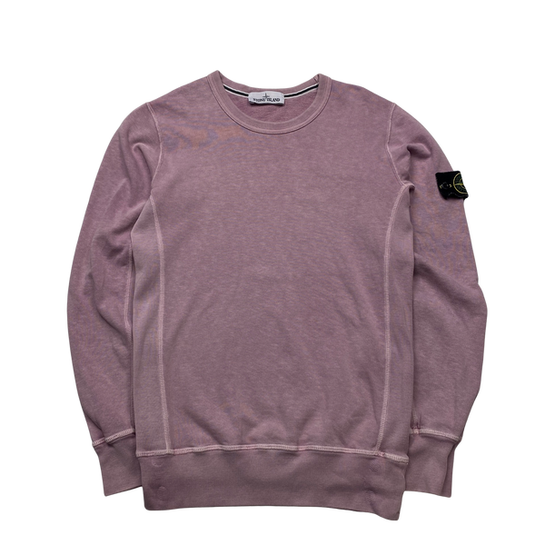 Stone Island 2017 Pink Cotton Sweatshirt - Small