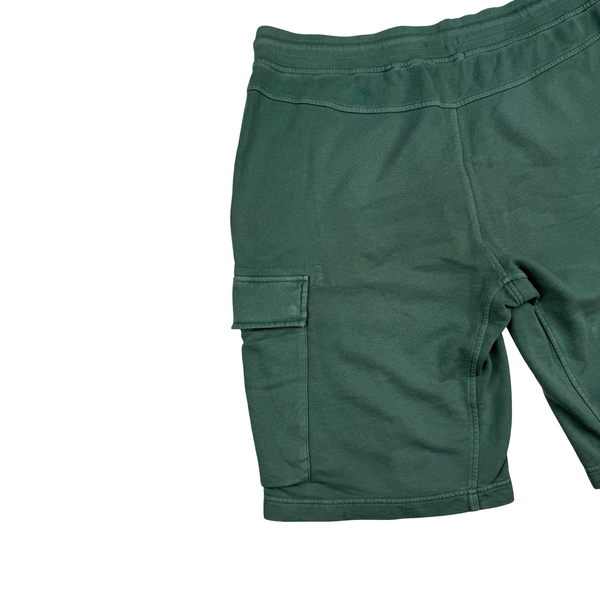 CP Company Green Cotton Lens Viewer Shorts - XL