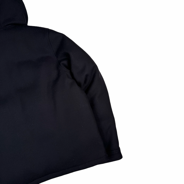 Paul Smith Navy Blue Wool/Cashmere Blend Down Lined Hooded Jacket- Large